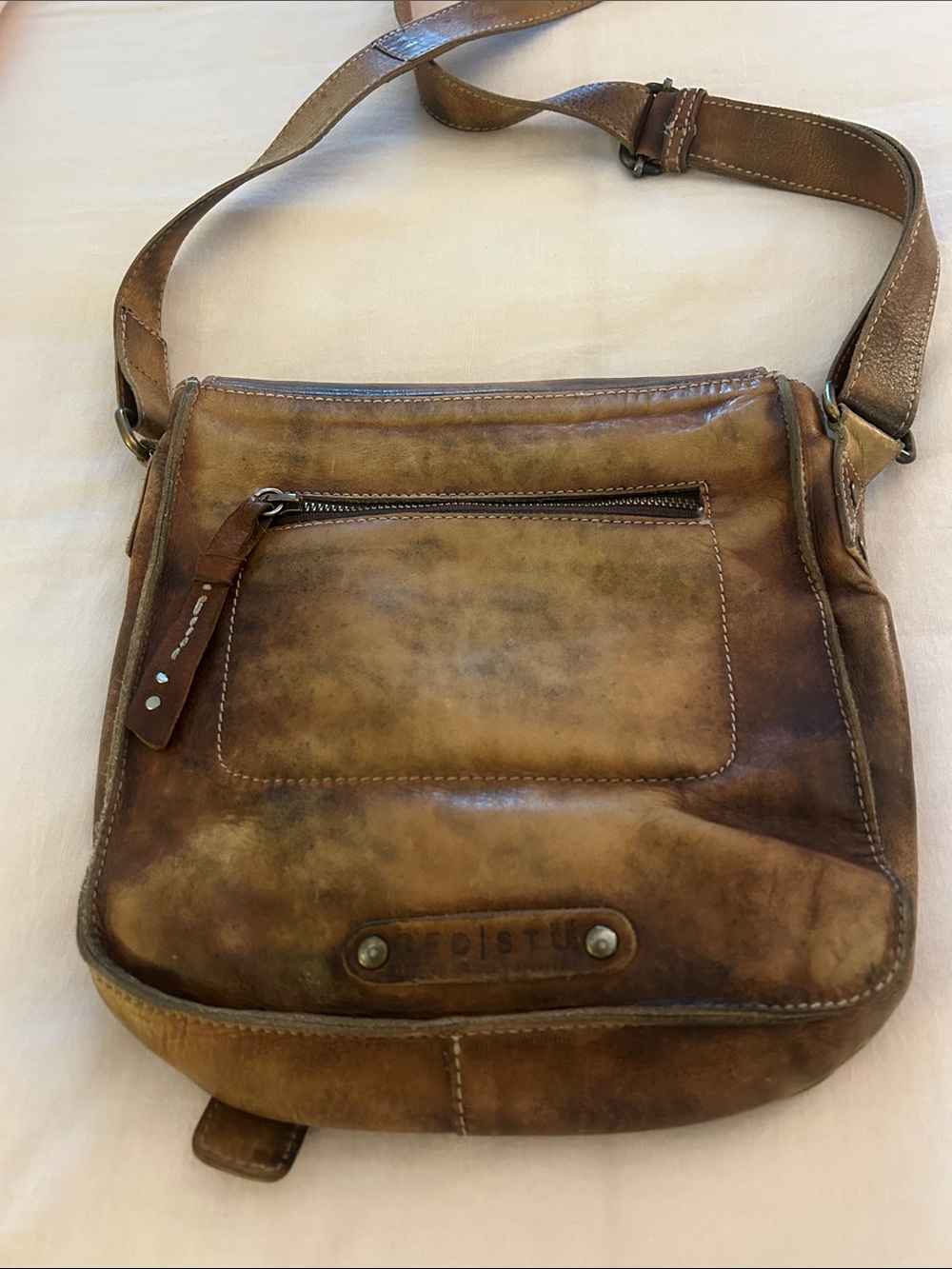 Bed Stu Brown Leather Studded Crossbody Bag - Picture 2 of 16